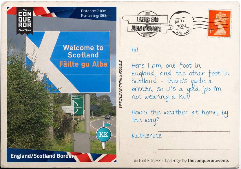 England/Scotland Border Postcard